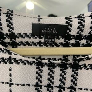 White and black dress